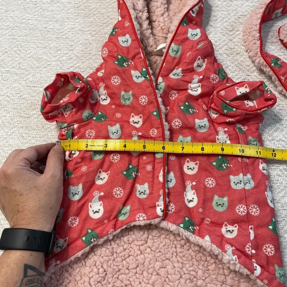 Cat S Christmas Holiday Sherpa Lined Robe Sweater